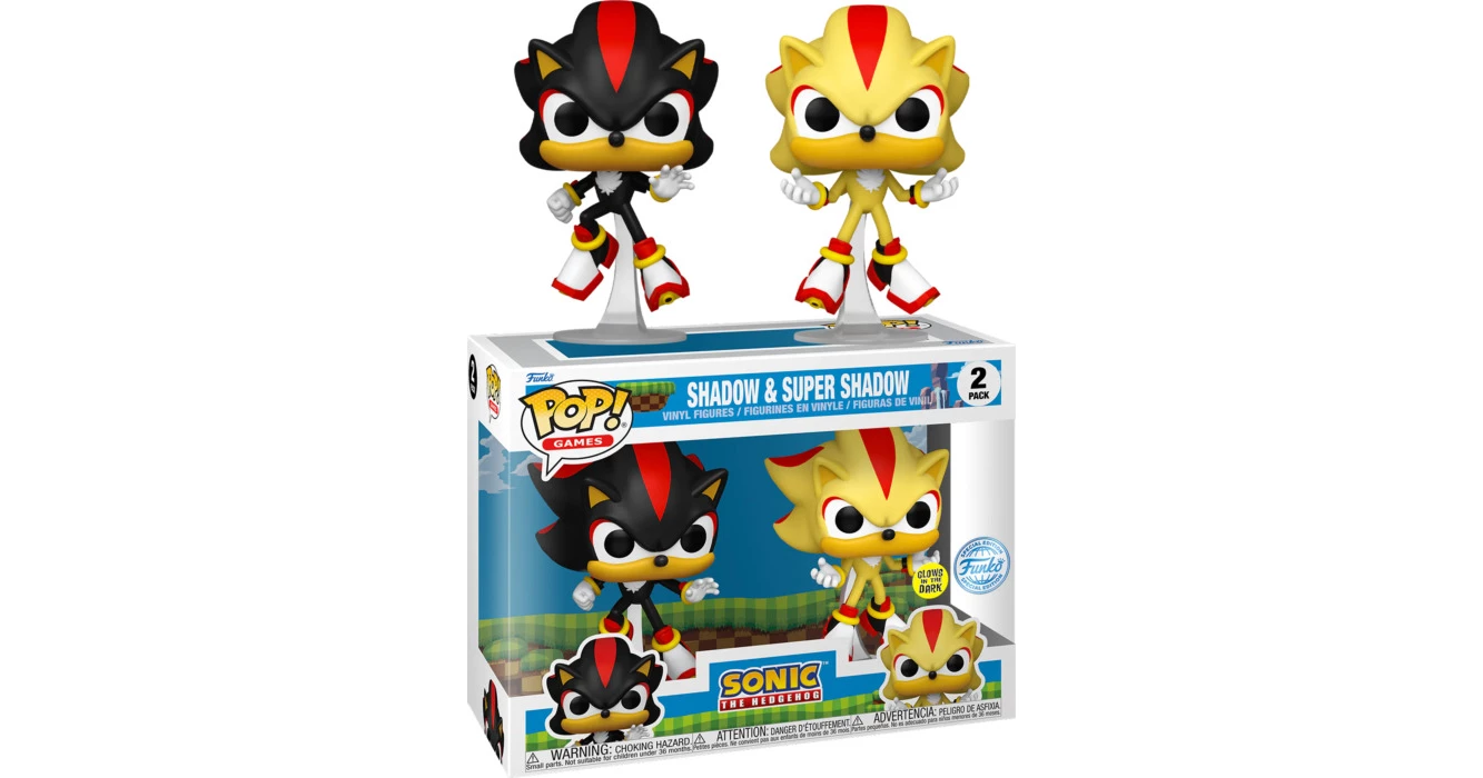 Funko Pop! Games Shadow & Super Shadow 2-Pack Sonic The Hedgehog Exclusive