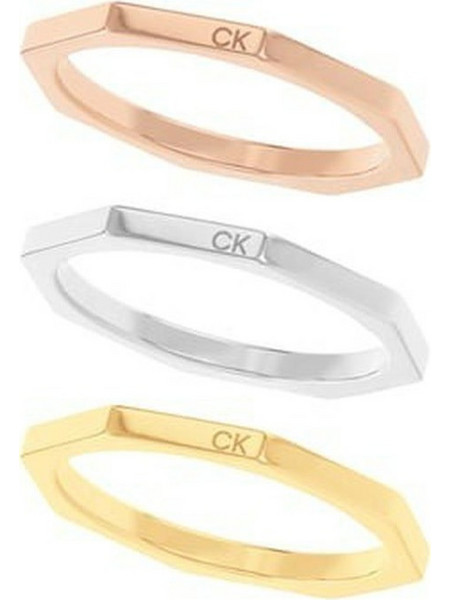 Calvin Klein Σετ Γυναικεία Δαχτυλίδια Βεράκια από Ατσάλι Χρυσό Ροζ Χρυσό Ασημί Επιχρυσωμένα 35000509 3τμχ