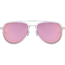 Hawkers Eagle Γυαλιά Ηλίου Aviator Μεταλλικά Ασημί με Ροζ Polarized Φακό