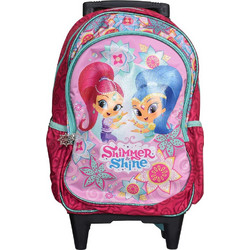 SunCe Shimmer & Shine Σχολική Τσάντα Τρόλεϊ Δημοτικού Ροζ HMM-7460