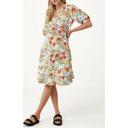 Mexx Midi Καλοκαιρινό Καθημερινό Φόρεμα Floral Λευκό MF006306841W