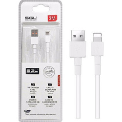 SGL D5 USB-A to Lightning Cable 3m White 6221005194721