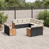 vidaXL Σετ Σαλόνι Κήπου Rattan 11τμχ Μαύρο 3226497