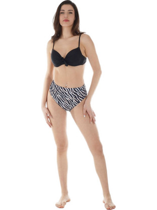 Gsecret Bikini Set Ψηλόμεσο Animal Print Μαύρο C9415-27118
