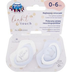 Canpol Babies Light Touch Royal Baby Ορθοδοντική Πιπίλα Σιλικόνης 0-6m Little Prince