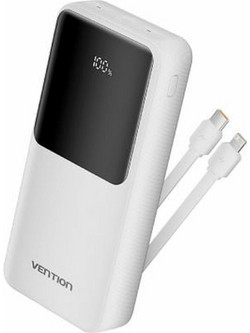 Vention FHPW0 Power Bank 20000mAh 22.5W με 2 Θύρες USB-A & Θύρα USB-C White