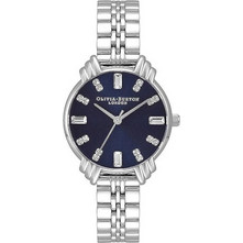 Olivia Burton Art Deco Γυναικείο Ρολόι με Ασημί Μεταλλικό Μπρασελέ OB16DC01