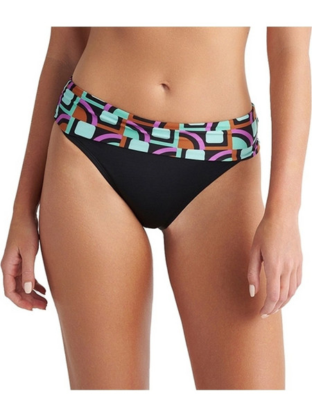 BLU4U Ψηλόμεσο Bikini Slip Μαύρο Τιρκουάζ 24365361-02