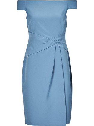 Lauren Ralph Lauren Midi Καλοκαιρινό Φόρεμα για Γάμο / Βάπτιση Γαλάζιο 253936389008-420