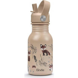 Elodie Details Nordic Woodland Παιδικό Μπουκάλι Θερμός Ανοξείδωτο με Καλαμάκι Εκρού 350ml