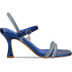 Migato Γυναικεία Πέδιλα Royal Blue με Λεπτό Ψηλό Τακούνι και Στρας 100007357-020