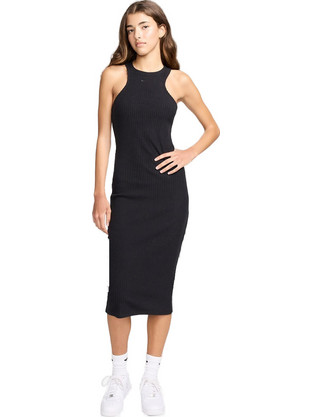Nike Midi Καλοκαιρινό Αθλητικό Φόρεμα Μαύρο FN3679-010