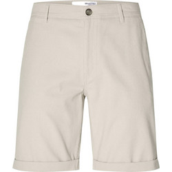 Selected Ανδρική Βερμούδα Υφασμάτινη Εκρού 16092357