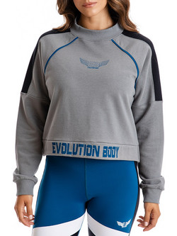 Evolution Body Γυναικείο Αθλητικό Crop Top Γκρι 2308G
