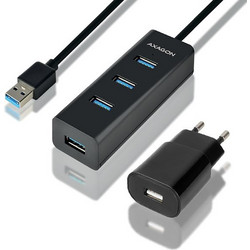 Axagon HUE-S2BP USB Hub 3.0 USB-A με 4 Θύρες USB-A & Εξωτερική Παροχή Ρεύματος