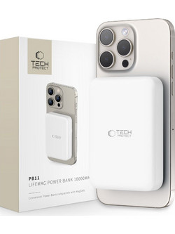 Tech-Protect PB11 Wireless Magsafe Power Bank 10000mAh 15W με Θύρα USB-C White