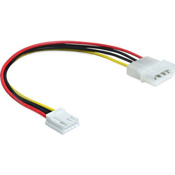 DeLOCK 83184 Καλώδιο Τροφοδοσίας 4-Pin Molex Male 0.24m Multicolor