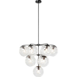 Kare Design Lasmina Bunch Κρεμαστό Φωτιστικό Οροφής Πολύφωτο Μαύρο 53153