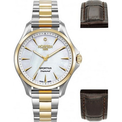 Roamer Sportiva Γυναικείο Ρολόι με Ασημί Χρυσό Μεταλλικό Μπρασελέ 865847472050