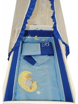 Beboulino Moon Σετ Λίκνου Light Blue 6τμχ