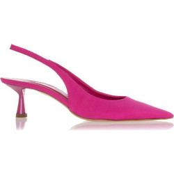 Sante Γόβες Suede Slingback με Λεπτό Χαμηλό Τακούνι Φούξια 23-200-43