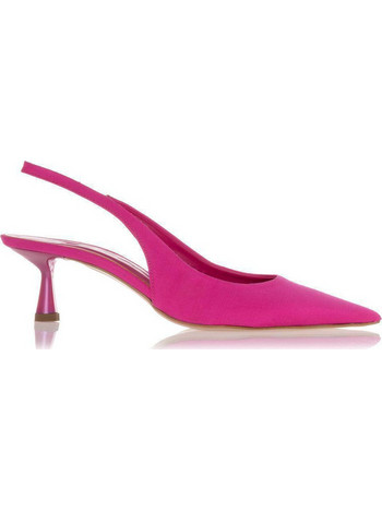Sante Γόβες Suede Slingback με Λεπτό Χαμηλό Τακούνι Φούξια 23-200-43