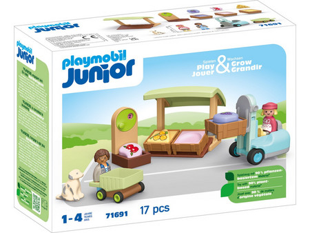 Playmobil Junior Πάγκος Βιολογικών Προϊόντων & Κλαρκ για 1-4 Ετών 71691