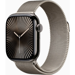 Apple Watch Series 10 Cellular 42mm Titanium Milanese Loop Natural