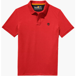 Timberland Ανδρική Μπλούζα Polo Κοντομάνικη Κόκκινη TB0A26N4P92