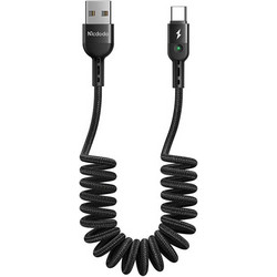 Mcdodo CA-6420 Braided Spiral USB-A to USB-C 1.8m Black 6921002664202