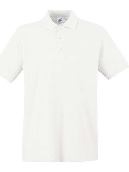 Fruit of The Loom Ανδρική Μπλούζα Polo Κοντομάνικη Λευκή 63-218-0