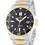 Jacques Lemans Hybromatic Diver Ανδρικό Ρολόι Αυτόματο με Ασημί Χρυσό Μεταλλικό Μπρασελέ 1-2170L
