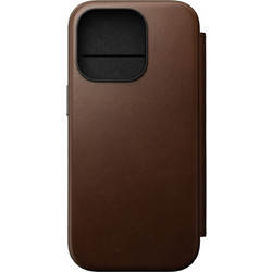 Nomad Modern Leather Folio Book Brown (iPhone 16 Pro)