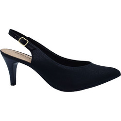 Piccadilly Ανατομικές Γόβες Slingback Δερμάτινες με Λεπτό Ψηλό Τακούνι Μαύρες 38717