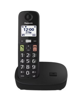 Panasonic KX-TGU110 Ασύρματο Τηλέφωνο με Ανοιχτή Ακρόαση για Ηλικιωμένους Μαύρο