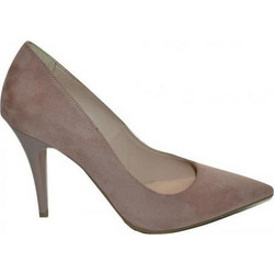 Stefania Γόβες Suede με Τακούνι Στιλέτο Γκρι 710-S