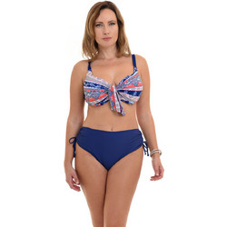 MiandMi Bikini Set με Ενίσχυση Ψηλόμεσο Navy Μπλε Κοραλί 23018-26115