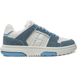 Tommy Jeans The Brooklyn Γυναικεία Sneakers Λευκά Μπλε EN0EN02578-C15