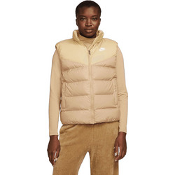 Nike Sportswear Therma-FIT Windrunner Αμάνικο Γυναικείο Μπουφάν Puffer Κοντό Μπεζ DQ6896-200