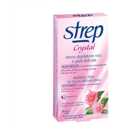 Strep Crystal Ταινίες Αποτρίχωσης για Μασχάλες Μπικίνι & Πρόσωπο για Ευαίσθητες Επιδερμίδες 20τμχ