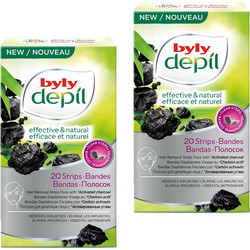 Byly Depil Charcoal Ταινίες Αποτρίχωσης για Πρόσωπο 40τμχ