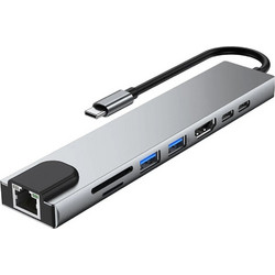 Powertech PTH-103 USB-C Docking Station με HDMI 4K PD Ethernet