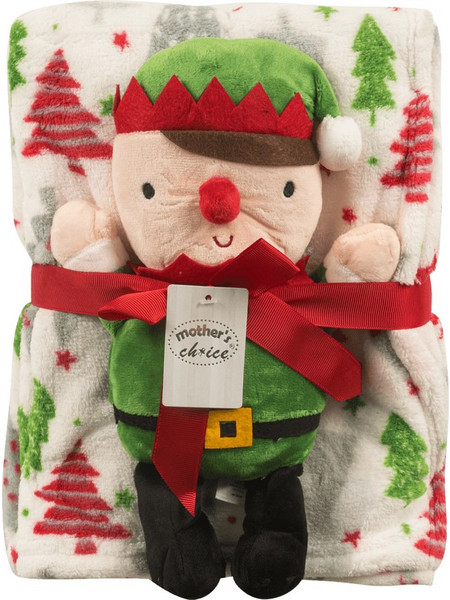 Serafino Elf Κουβέρτα Αγκαλιάς Fleece + Λούτρινο 76x91 Λευκή