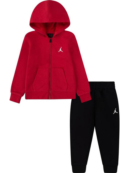 Jordan Brooklyn Παιδικό Σετ Φόρμας Μαύρο Κόκκινο 85D325-023