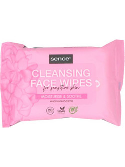 Sence Moisturise & Soothe Sensitive Skin Cleansing Face Wipes 20τμχ