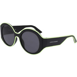 Longchamp LO758S 001 Γυναικεία Γυαλιά Ηλίου Στρογγυλά Μαύρα με Μαύρο Φακό