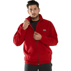 Bodymove Ανδρική Ζακέτα Fleece με Φερμουάρ Κόκκινη 575-2
