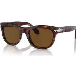 Persol PO0086S 24/57 Ανδρικά Γυαλιά Ηλίου Τετράγωνα Κοκάλινα Ταρταρούγα με Καφέ Φακό