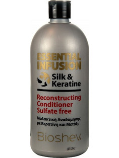 Bioshev Silk & Keratine Conditioner Κερατίνης για Επανόρθωση & Φριζάρισμα 500ml