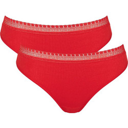 Sloggi Go Βαμβακερά Γυναικεία Slip Κόκκινα 2Pack 10213095-0024